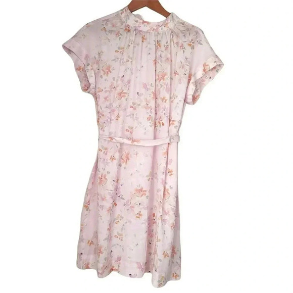 Cloth & stone Size L Button Up front Tiered Floral mini Dress Sleeveless NWOT - Picture 2 of 10